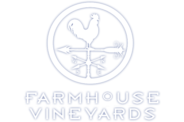 Farmhouse Vineyards LLC Scrolled light version of the logo (Link to homepage)